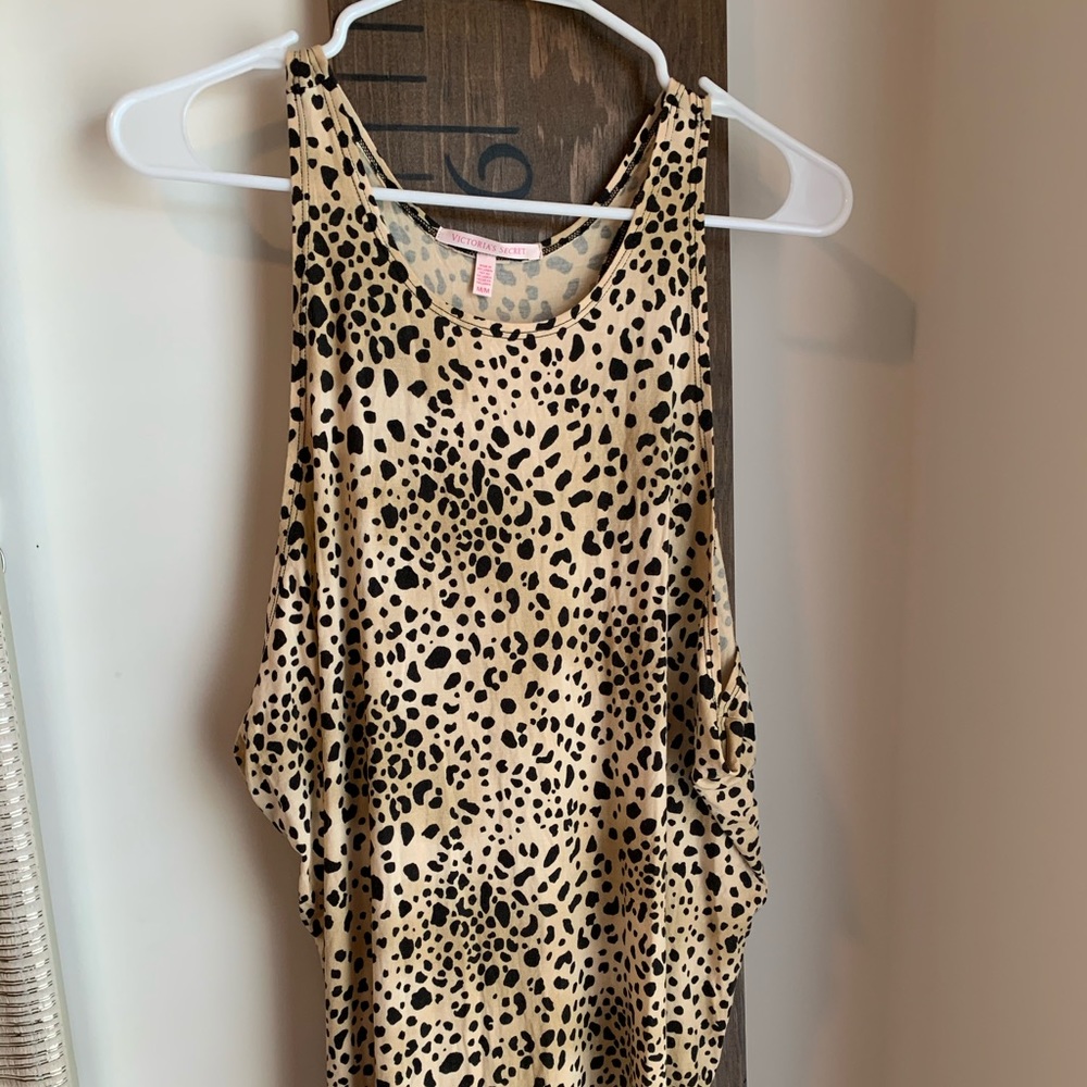 Leopard print swim coverup